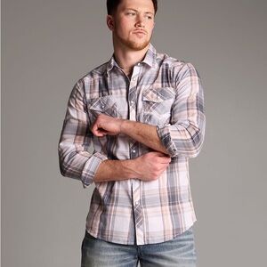BKE Men's Plaid Standard Shirt